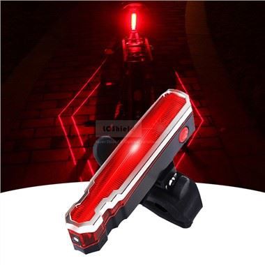 USB opozorilna laserska varnostna lučka za kolo